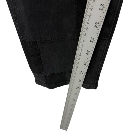 NWT Frame Le High Skinny Laser Patchwork Black Women’s Size 34 - Picture 7 of 13